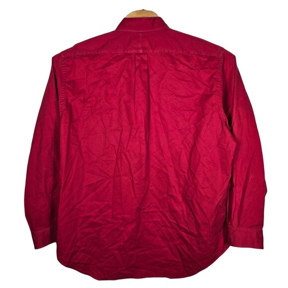 Ralph‎ Lauren Jeans Company Button Down Dress Shirt Large Men's Red Long Sleeve - Picture 2 of 8